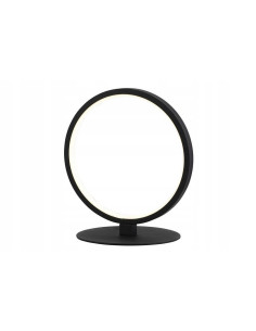 Elegancka lampa biurkowa Ragi LED w okrągłym kształcie, czarna – idealne oświetlenie dla stylistek i fotografów