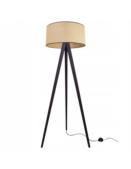 Elegancka Lampa Podłogowa na Trójnogu z Juty JUTA – Stylowy Akcent do Wnętrz w Biurze, Salonie i Sypialni