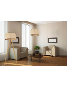 Elegancka Lampa Podłogowa na Trójnogu z Juty JUTA – Stylowy Akcent do Wnętrz w Biurze, Salonie i Sypialni 2