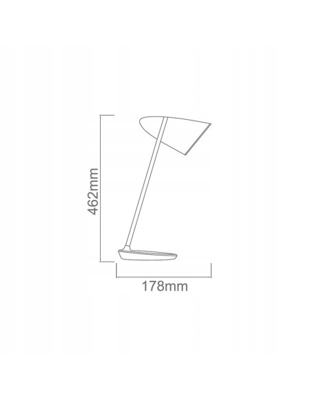 Lampa biurkowa Elmo Tavolo Bianco - elegancka lampa z regulacją kąta padania światła w białym metalu.