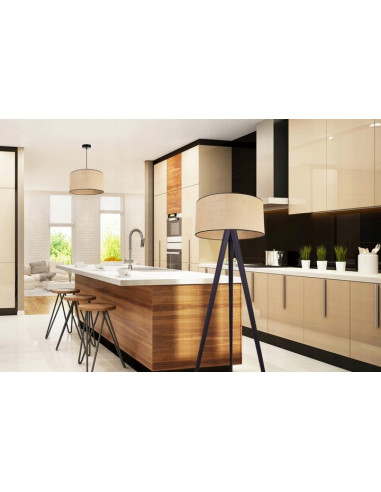 Elegancka Lampa Podłogowa na Trójnogu z Juty JUTA – Stylowy Akcent do Wnętrz w Biurze, Salonie i Sypialni