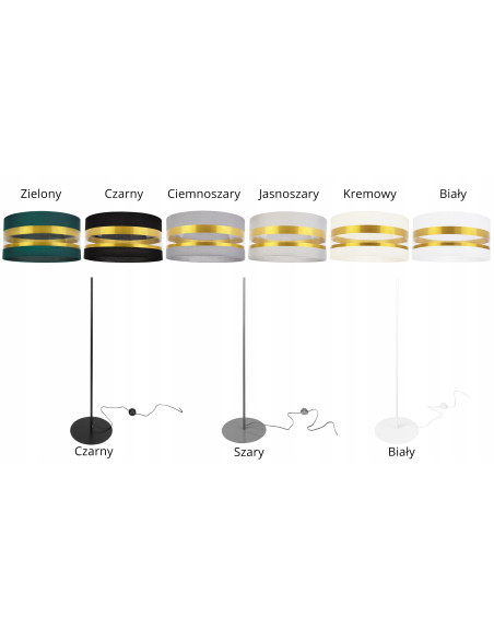 Lampa podłogowa Intense Gold z eleganckim abażurem – nowoczesny akcent w klasycznej aranżacji wnętrz