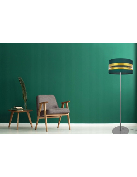 Lampa podłogowa Intense Gold z eleganckim abażurem – nowoczesny akcent w klasycznej aranżacji wnętrz