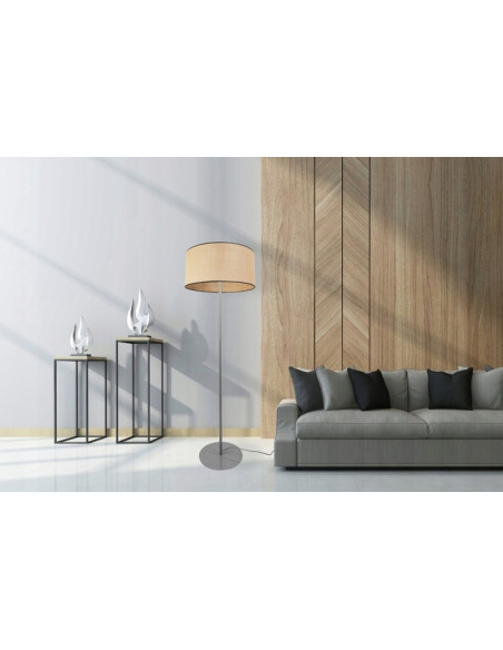 Lampa podłogowa JUTA z rattanowym kloszem – eleganckie oświetlenie w stylu Boho, 153 cm, dostępna w różnych kolorach