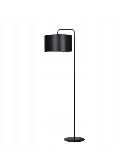 Lampa podłogowa TRAPO z czarnym kloszem, regulowane światło, elegancka do sypialni i biura, 150 cm, Emibig