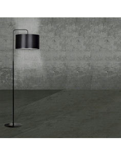 Lampa podłogowa TRAPO z czarnym kloszem, regulowane światło, elegancka do sypialni i biura, 150 cm, Emibig 2