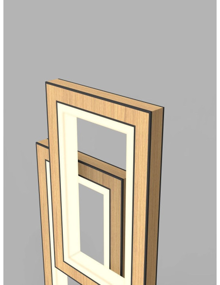 Nowoczesna lampa nocna PESCARA z dotykowym ściemniaczem, elegancki wybór do sypialni i biura w kolorze drewna.