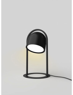 Lampa biurkowa NIZZA, czarna, industrialna, z ściemniaczem i LED 10,5 W, idealna do biura i salonu