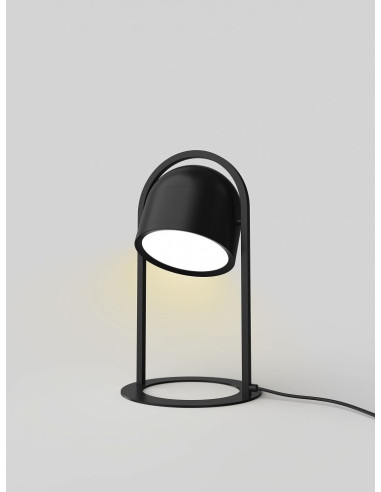 Lampa biurkowa NIZZA, czarna, industrialna, z ściemniaczem i LED 10,5 W, idealna do biura i salonu