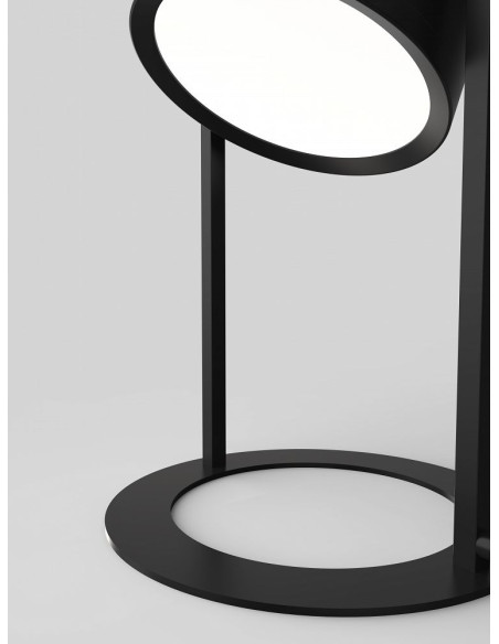 Lampa biurkowa NIZZA, czarna, industrialna, z ściemniaczem i LED 10,5 W, idealna do biura i salonu