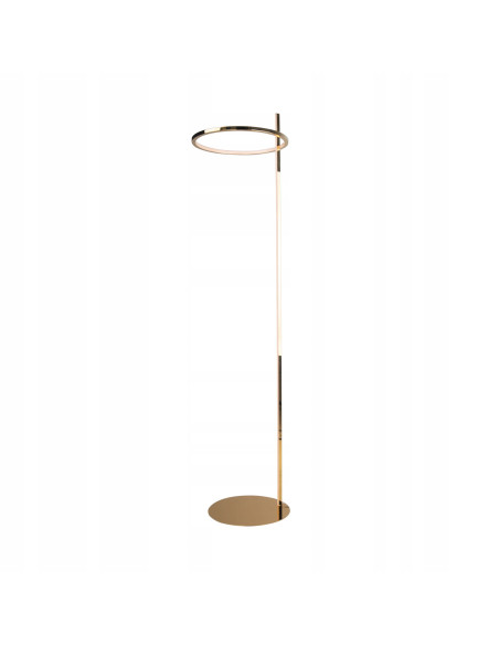 Lampa podłogowa LED Lozanna w złocie - elegancki element oświetlenia do nowoczesnych wnętrz od Maxlight