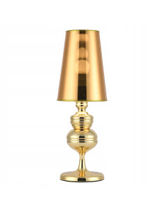 Lampa stołowa z lustrzanym wykończeniem QUEEN w złocie - elegancki akcent w stylu glamour do każdego wnętrza 2
