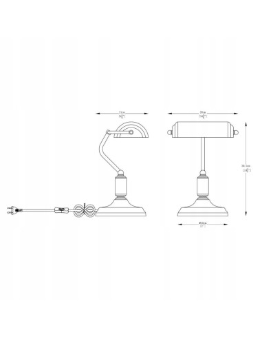 Lampa biurkowa ROMA w eleganckim szarym kolorze z regulacją - idealna do biura i wnętrz domowych.