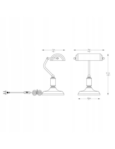 Lampa biurkowa ROMA w eleganckim szarym kolorze z regulacją - idealna do biura i wnętrz domowych.