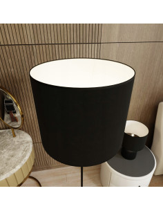 Lampa podłogowa ASPEN z czarnym stelażem i białym abażurem - elegancja i styl do Twojego wnętrza 2