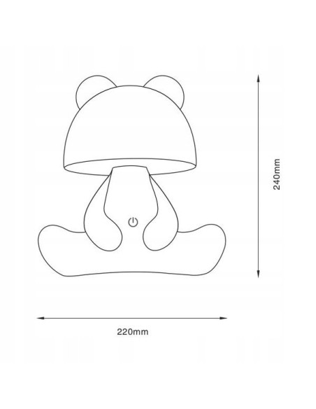 Lampka nocna MIŚ w kolorze różowym – designerska lampa LED do pokoju dziecięcego, dekoracyjna i funkcjonalna.
