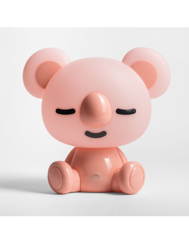 Lampka nocna KOALA w delikatnym różowym kolorze - LED 93 lumeny, idealna do pokoju dziecięcego.