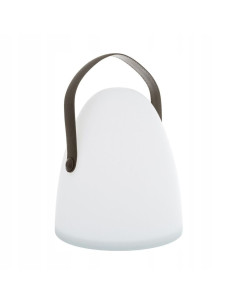 Lampa stołowa LUKA LED od Zuma Line - elegancka, bezprzewodowa lampka w białej i brązowej kolorystyce do sypialni i biura.