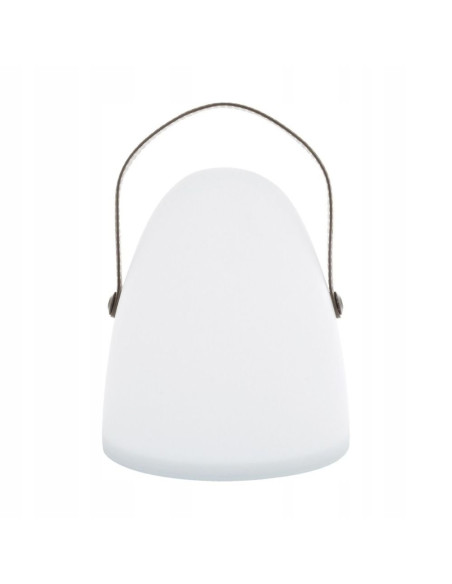 Lampa stołowa LUKA LED od Zuma Line - elegancka, bezprzewodowa lampka w białej i brązowej kolorystyce do sypialni i biura.