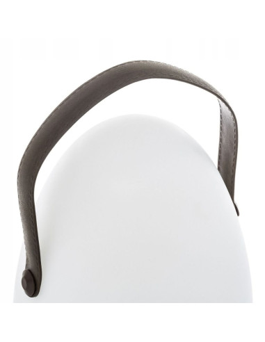 Lampa stołowa LUKA LED od Zuma Line - elegancka, bezprzewodowa lampka w białej i brązowej kolorystyce do sypialni i biura.