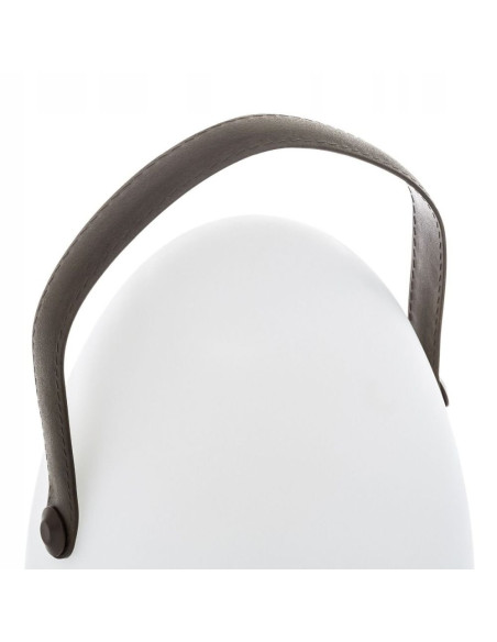 Lampa stołowa LUKA LED od Zuma Line - elegancka, bezprzewodowa lampka w białej i brązowej kolorystyce do sypialni i biura.