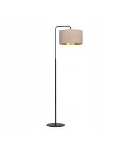 Lampa wisząca HILDE LP1 BL z welurowym kloszem i czarną ramą - elegancka dekoracja do salonu i jadalni