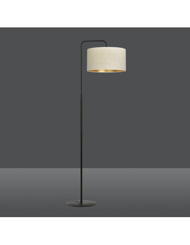 Lampa dekoracyjna HILDE LP1 BL - elegancka biała ze złotym akcentem do nowoczesnego wnętrza, 150 cm wysokości