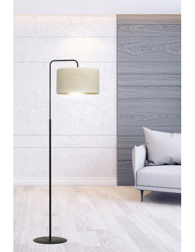 Lampa dekoracyjna HILDE LP1 BL - elegancka biała ze złotym akcentem do nowoczesnego wnętrza, 150 cm wysokości