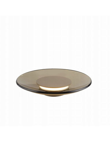 Lampa stołowa PURE MOON - nowoczesne LED w bursztynowym kolorze, stworzona dla eleganckich wnętrz