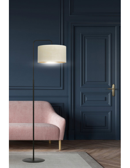 Lampa dekoracyjna HILDE LP1 BL - elegancka biała ze złotym akcentem do nowoczesnego wnętrza, 150 cm wysokości