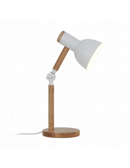 Lampa stołowa BALBO - skandynawski design z drewna i metalu, elegancki dodatek do biura i salonu