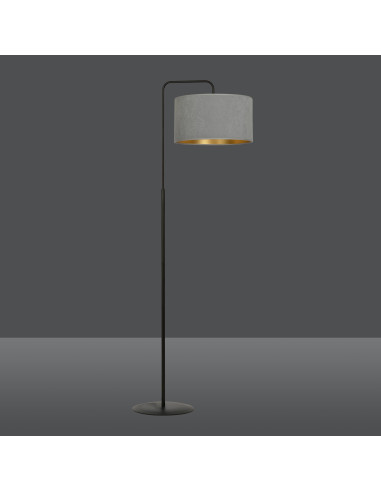 Lampa Stojąca HILDE LP1 BL - Aksamitny Klosz, Luksus i Styl do Wnętrz, Idealna do Salonu, Sypialni i Jadalni