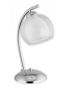 Lampa stojąca ALTEA w chromie i bieli - nowoczesne oświetlenie biurkowe i elegancka dekoracja wnętrz