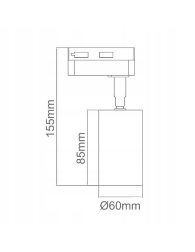 Lampa sufitowa Kika Track Bianco - nowoczesny reflektor GU10 w minimalistycznym, białym aluminium