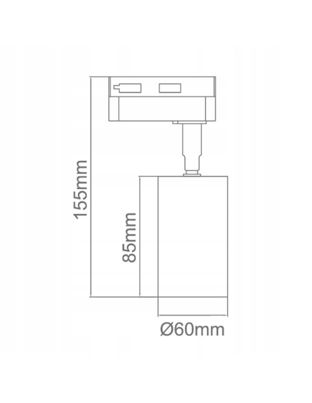 Lampa sufitowa Kika Track Bianco - nowoczesny reflektor GU10 w minimalistycznym, białym aluminium