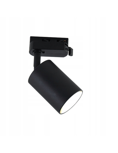 Lampa sufitowa Kika Track Nero - elegancki spot regulowany, czarny aluminium, idealny do salonu i jadalni
