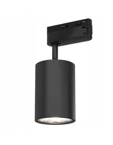 Lampa sufitowa Kika Track Nero - elegancki spot regulowany, czarny aluminium, idealny do salonu i jadalni