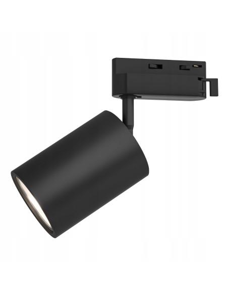 Lampa sufitowa Kika Track Nero - elegancki spot regulowany, czarny aluminium, idealny do salonu i jadalni