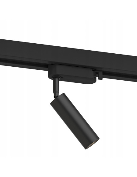 Nowoczesna lampa spot Slimi Nero Track w kolorze czarnym - eleganckie oświetlenie do jadalni i przestrzeni komercyjnych