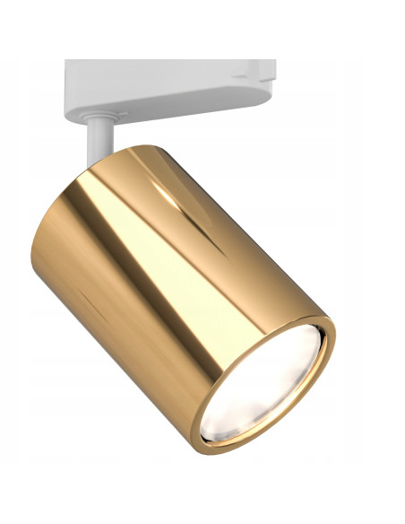 Lampa wisząca Kika Track Bianco/Złoto - nowoczesny reflektor do jadalni, sypialni i pokoju dziecięcego w minimalistycznym stylu.