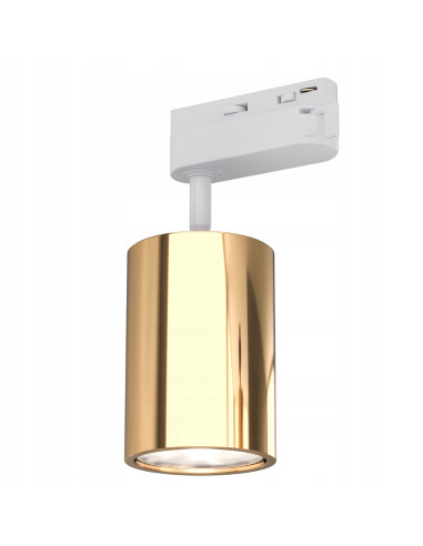 Lampa wisząca Kika Track Bianco/Złoto - nowoczesny reflektor do jadalni, sypialni i pokoju dziecięcego w minimalistycznym stylu.