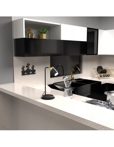 Elegancka lampka biurkowa JOKER MiLAGRO czarno-złota – nowoczesne oświetlenie do biura i przestrzeni domowych.