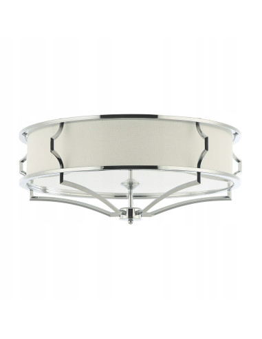 Lampa sufitowa Stesso PL Cromo L - 6-punktowa, biała i srebrna, nowoczesny design do eleganckich wnętrz