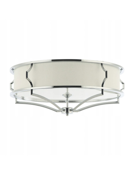 Lampa sufitowa Stesso PL Cromo L - 6-punktowa, biała i srebrna, nowoczesny design do eleganckich wnętrz