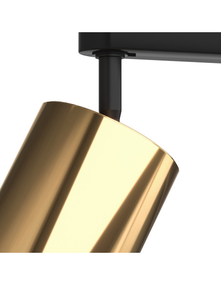 Lampa sufitowa Kika Track Nero/Złota – nowoczesny reflektor szynowy do eleganckiego oświetlenia wnętrz