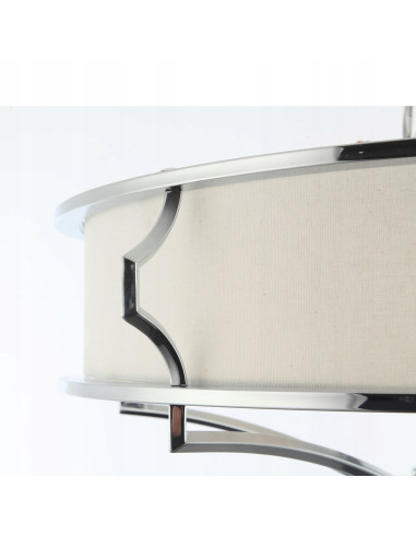 Lampa sufitowa Stesso PL Cromo L - 6-punktowa, biała i srebrna, nowoczesny design do eleganckich wnętrz