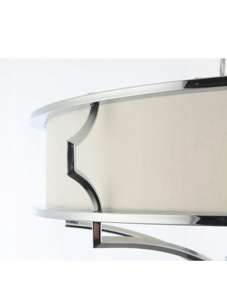 Lampa sufitowa Stesso PL Cromo L - 6-punktowa, biała i srebrna, nowoczesny design do eleganckich wnętrz