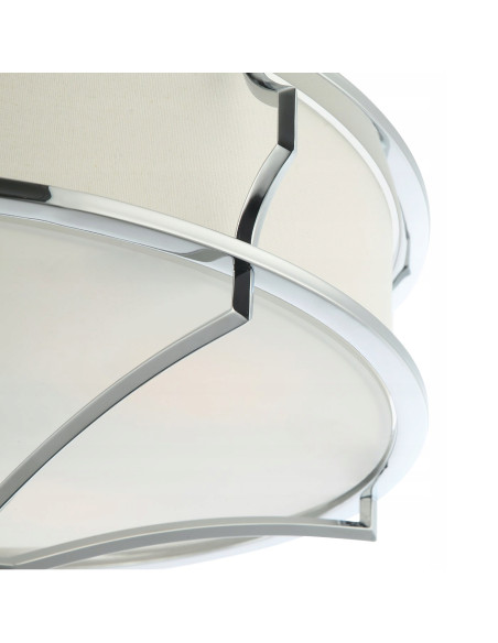 Lampa sufitowa Stesso PL Cromo L - 6-punktowa, biała i srebrna, nowoczesny design do eleganckich wnętrz