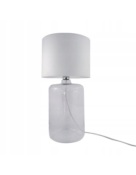 Lampa Stojąca AMARSA TRANSPARENT od Zuma Line - Nowoczesna Biała Lampa do Salonu, Jadalni i Kuchni