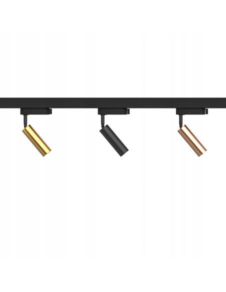 Elegancka Czarna Szyna Oświetleniowa 1,5M Trójliniowa - Minimalistyczny Design i Łatwy Montaż do Wnętrz